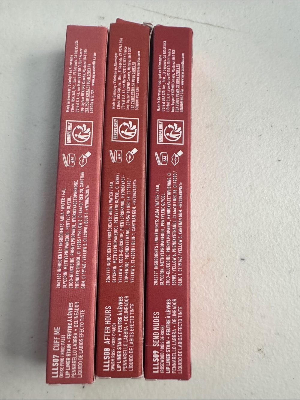 NIB NYX PROFESSIONAL MAKEUP LIP LINGERIE 3-PIECE LIP LINER STAIN SET π - Picture 8 of 8